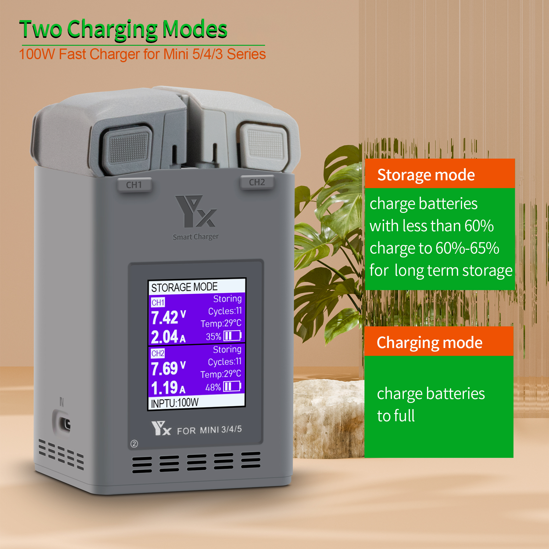 Drone Charging Hub - 100W Intelligent Battery Charger for DJI