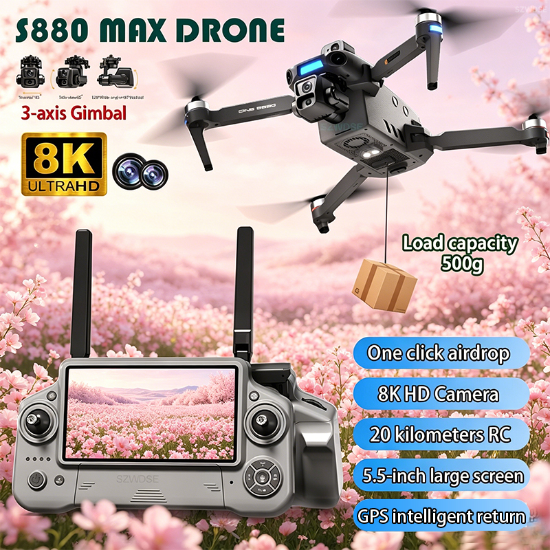 2026 New 8K Dual Camera Drone  - Drone Controller Screen review and price