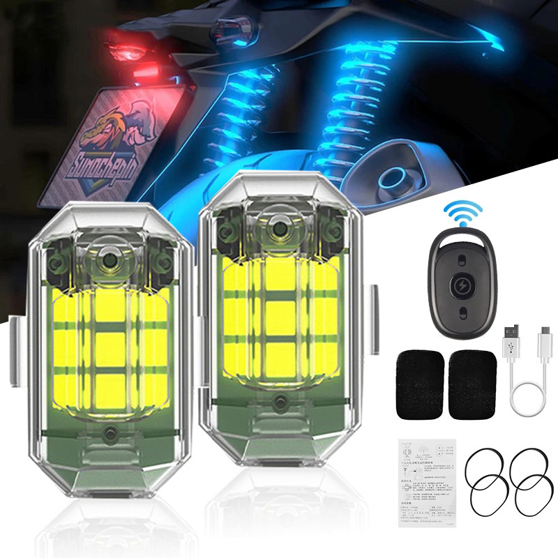 1/2/4Pc Remote Motorcycle Ligh - Drone Strobe Light review and price