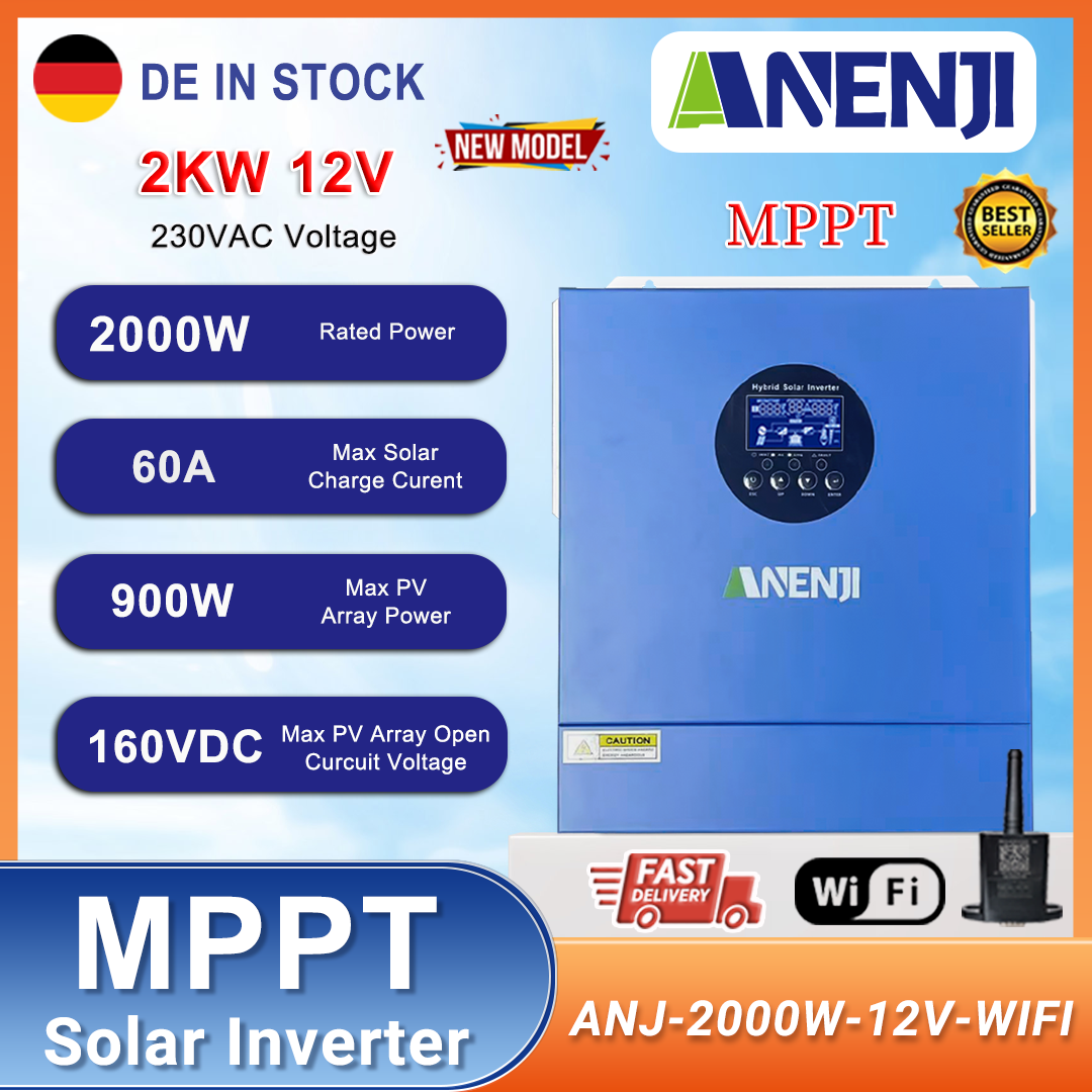 2KW 12V Hybrid Solar Inverter  - Drone Solar Charger review and price